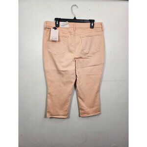 Nydj Chloe Capri Jeans Women's Size 14 P Petite Melon Side Slits Stretch --26